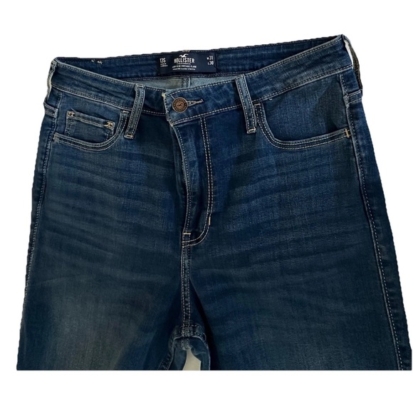 Women's Hollister Blue Flared Jeans, Size 13 Short - Picture 2 of 5